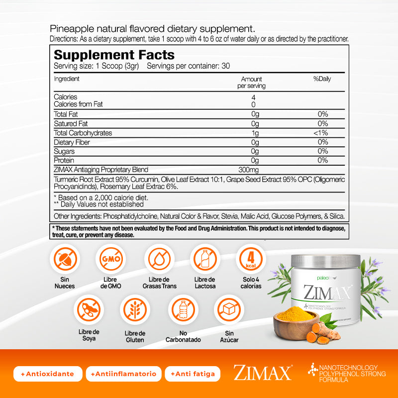 Zimax® antioxidante envase (versión giftcard)